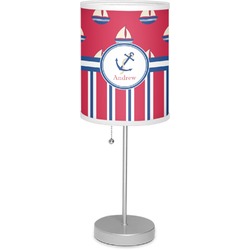 Sail Boats & Stripes 7" Drum Lamp with Shade Polyester (Personalized)