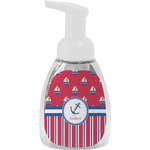 Sail Boats & Stripes Foam Soap Bottle - White (Personalized)