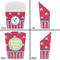 Sail Boats & Stripes French Fry Favor Box - Front & Back View