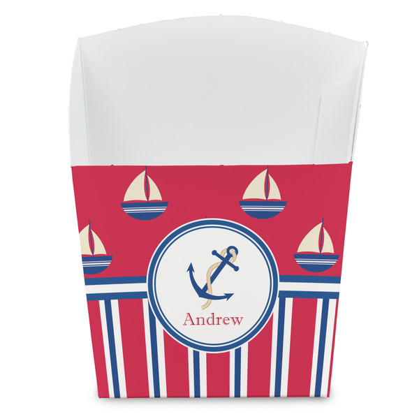 Custom Sail Boats & Stripes French Fry Favor Boxes (Personalized)