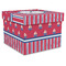 Sail Boats & Stripes Gift Boxes with Lid - Canvas Wrapped - XX-Large - Front/Main