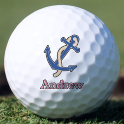Sail Boats & Stripes Golf Balls - Non-Branded - Set of 12 (Personalized)