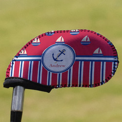 Sail Boats & Stripes Golf Club Iron Cover (Personalized)