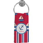 Sail Boats & Stripes Hand Towel - Full Print (Personalized)