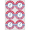 Sail Boats & Stripes Icing Circle - Large - Set of 6