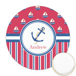 Sail Boats & Stripes Printed Cookie Topper - 2.5" (Personalized)