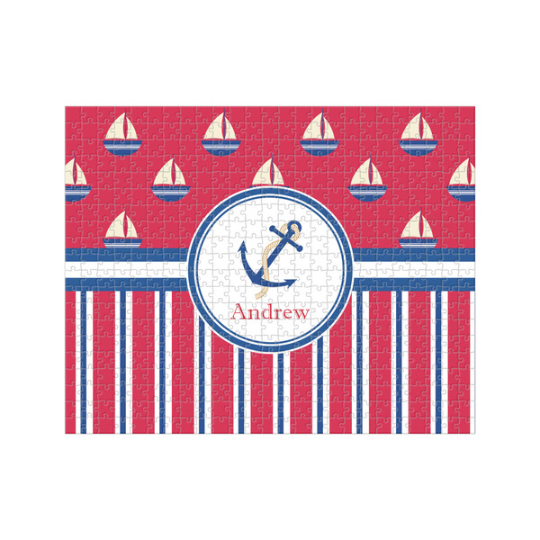 Custom Sail Boats & Stripes 500 pc Jigsaw Puzzle (Personalized)