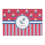 Sail Boats & Stripes Large Rectangle Car Magnet (Personalized)