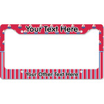 Sail Boats & Stripes License Plate Frame - Style B (Personalized)