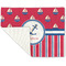 Sail Boats & Stripes Linen Placemat - Folded Corner (single side)