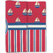 Sail Boats & Stripes Linen Placemat - Folded Half (double sided)