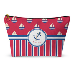 Sail Boats & Stripes Makeup Bag - Small - 8.5"x4.5" (Personalized)