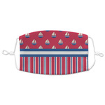 Sail Boats & Stripes Adult Cloth Face Mask - XLarge