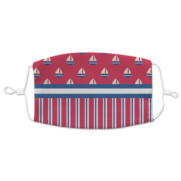 Custom Sail Boats & Stripes Adult Cloth Face Mask - XLarge