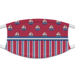 Sail Boats & Stripes Cloth Face Mask (T-Shirt Fabric)