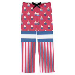 Sail Boats & Stripes Mens Pajama Pants - XS