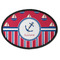 Sail Boats & Stripes Oval Patch