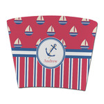 Sail Boats & Stripes Party Cup Sleeve - without bottom (Personalized)