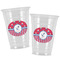 Sail Boats & Stripes Party Cups - 16oz - Alt View