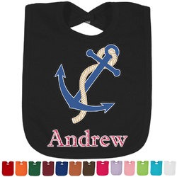 Sail Boats & Stripes Cotton Baby Bib (Personalized)