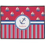 Sail Boats & Stripes Door Mat (Personalized)