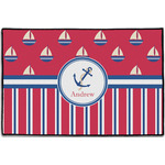 Sail Boats & Stripes Door Mat - 36"x24" (Personalized)