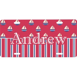 Sail Boats & Stripes Front License Plate (Personalized)