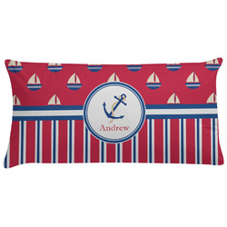 Sail Boats & Stripes Pillow Case - King (Personalized)