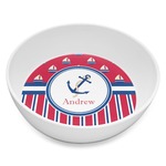 Sail Boats & Stripes Melamine Bowl - 8 oz (Personalized)