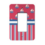 Sail Boats & Stripes Rocker Style Light Switch Cover - Single Switch