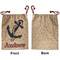 Sail Boats & Stripes Santa Bag - Approval - Front