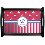 Sail Boats & Stripes Wooden Tray (Personalized)