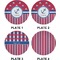 Sail Boats & Stripes Set of Appetizer / Dessert Plates (Approval)