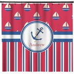 Sail Boats & Stripes Shower Curtain - Custom Size (Personalized)