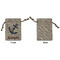 Sail Boats & Stripes Small Burlap Gift Bag - Front Approval