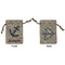 Sail Boats & Stripes Small Burlap Gift Bag - Front and Back