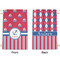 Sail Boats & Stripes Small Laundry Bag - Front & Back View