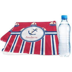 Sail Boats & Stripes Sports & Fitness Towel (Personalized)