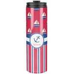 Sail Boats & Stripes Stainless Steel Skinny Tumbler - 20 oz (Personalized)