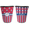 Sail Boats & Stripes Trash Can Black - Front and Back - Apvl