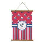 Sail Boats & Stripes Wall Hanging Tapestry - Tall (Personalized)