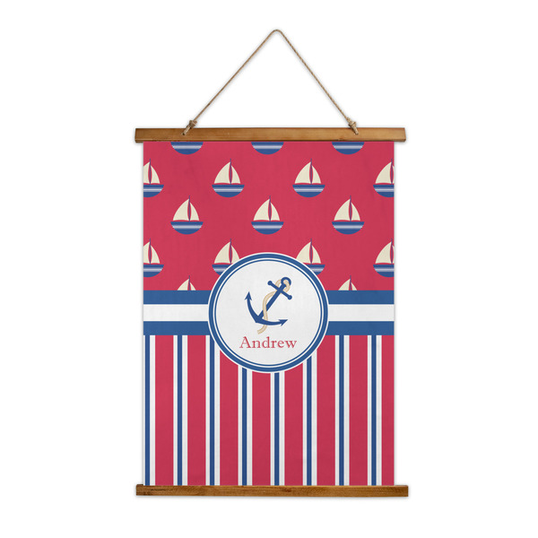 Custom Sail Boats & Stripes Wall Hanging Tapestry - Tall (Personalized)