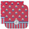 Sail Boats & Stripes Facecloth / Wash Cloth (Personalized)