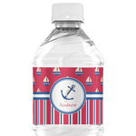 Sail Boats & Stripes Water Bottle Labels - Custom Sized (Personalized)