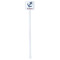 Sail Boats & Stripes White Plastic Stir Stick - Double Sided - Square - Single Stick