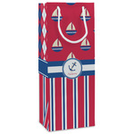 Sail Boats & Stripes Wine Gift Bags (Personalized)