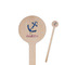 Sail Boats & Stripes Wooden 6" Stir Stick - Round - Closeup