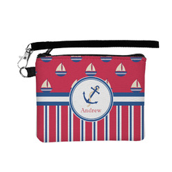 Sail Boats & Stripes Wristlet ID Case w/ Name or Text