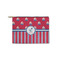 Sail Boats & Stripes Zipper Pouch Small (Front)