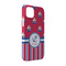 Sail Boats & Stripes iPhone 14 Pro Case - Angle